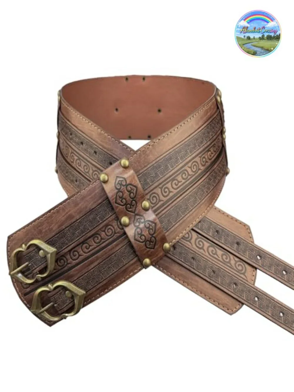 Viking Wide Belt Faux Leather Medieval Corset LARP Costume